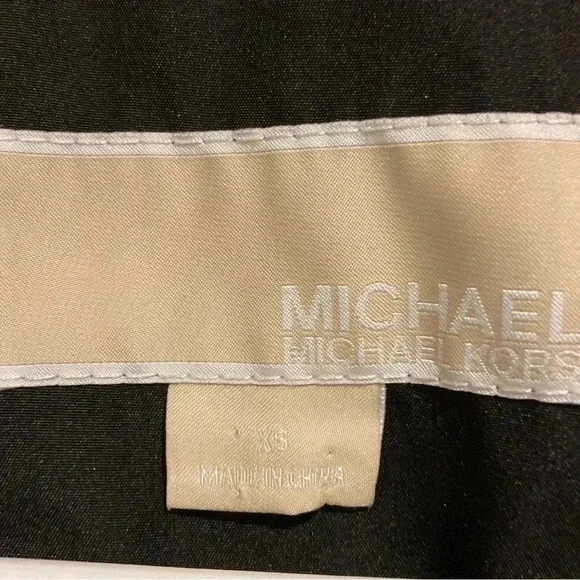 New Michael Kors Raincoat Womens w/ Belt Hideaway Zip Hood Black Sz. XS NWT - Picture 4 of 9